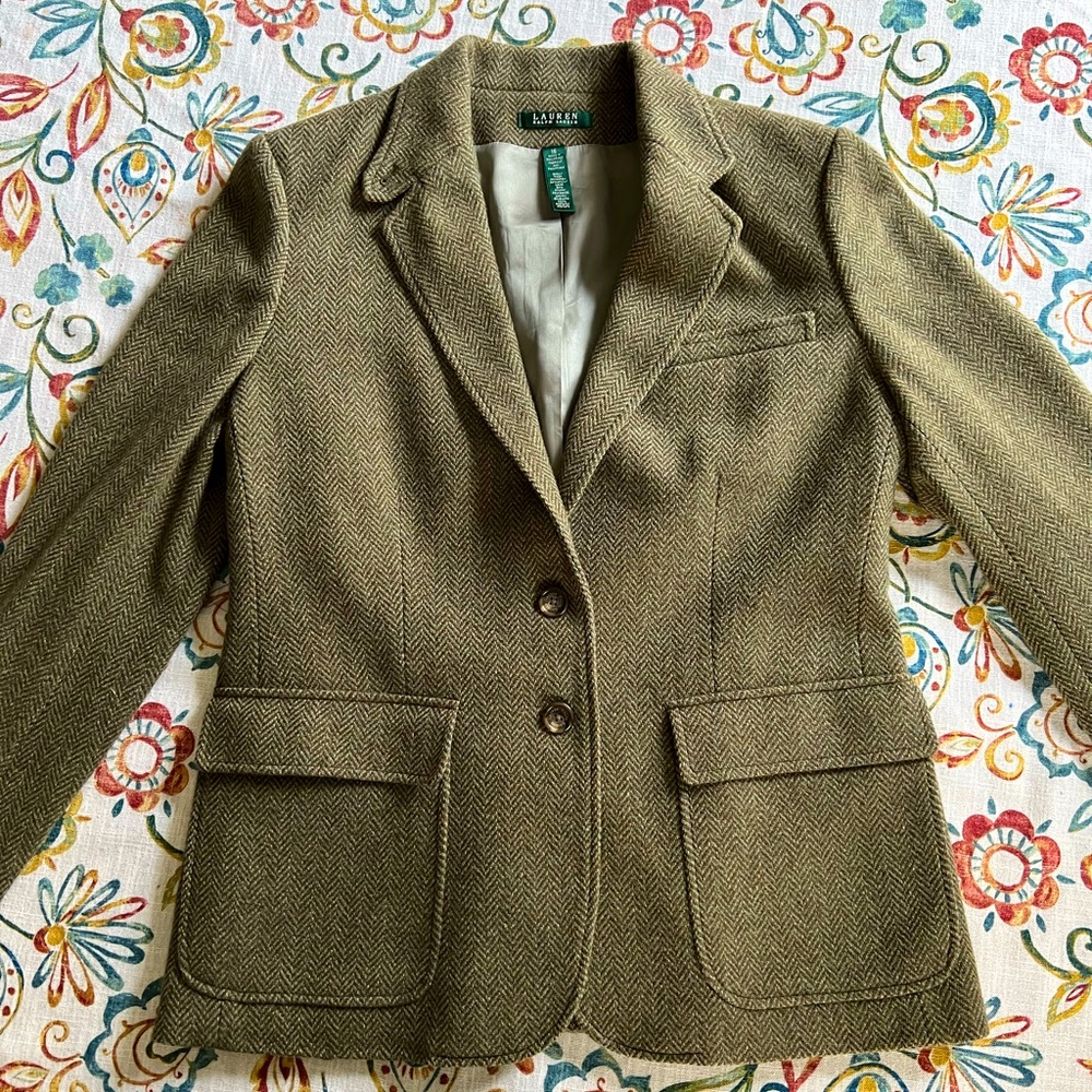 Vintage Lauren Ralph Lauren Green Label Wool Jacket/Blazer Size 16 EUC - Picture 1 of 12